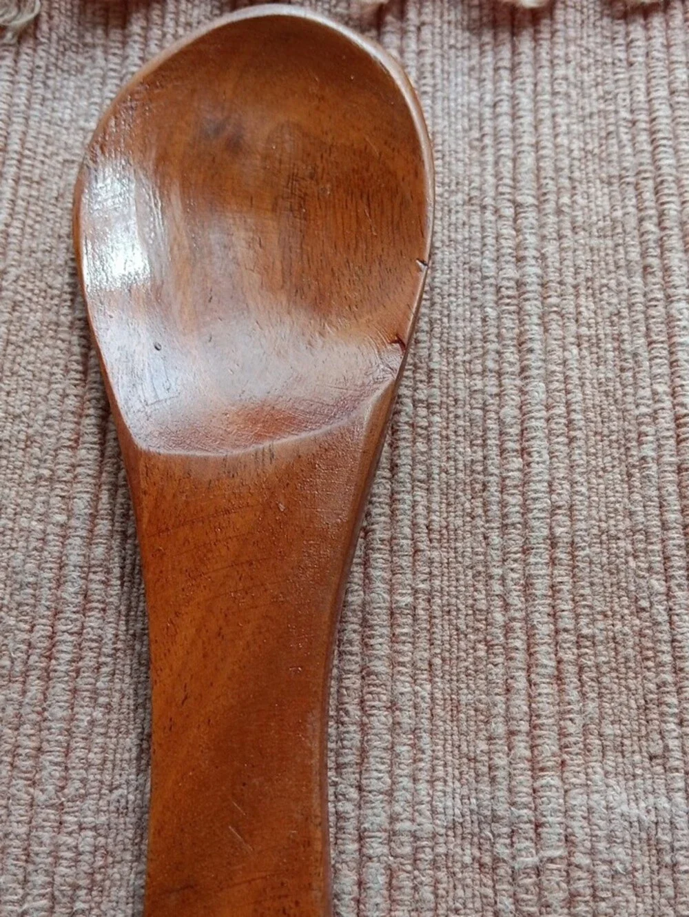 Handcrafted Wooden Bowl and Spoon Set - Warm Brown Vintage